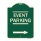 Signmission Thanks for Coming Turn Right for Exit Event Parking W/ Right Arrow Alum, 18" L, 24" H, G-1824-22823 A-DES-G-1824-22823 - alternate 1
